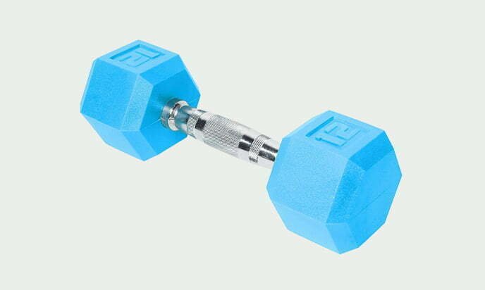 CAP Color-Coated Rubber Encased Hex Dumbbell