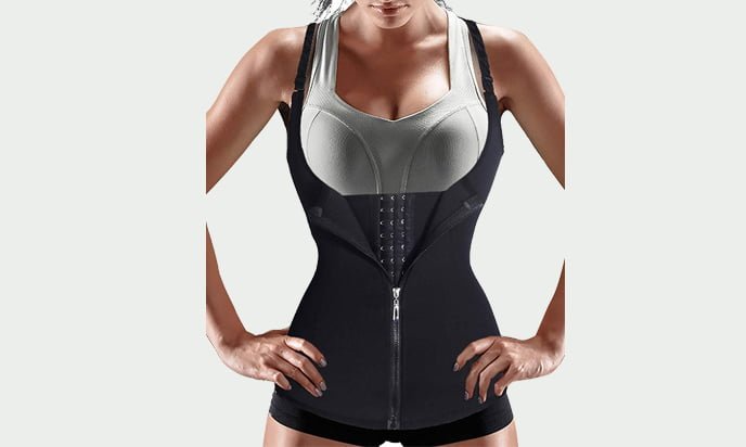 Eleady Women’s Corset Waist Trainer Underbust Cincher Steel-Boned Vest, Adjustable Straps