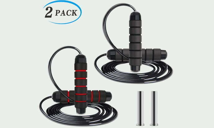 Topones Adjustable Steel Cables for Men Women & Children Jumping Skidding Rope