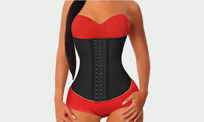 YIANNA Women’s Underbust Latex Sport Girdle Waist Trainer Corsets