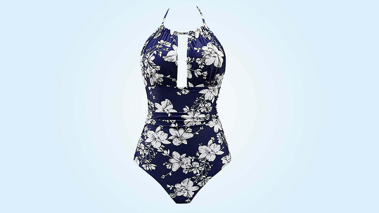 1.B2prity Women One Piece Swimsuit Tummy Control Swimwear V Neck Bathing Suit