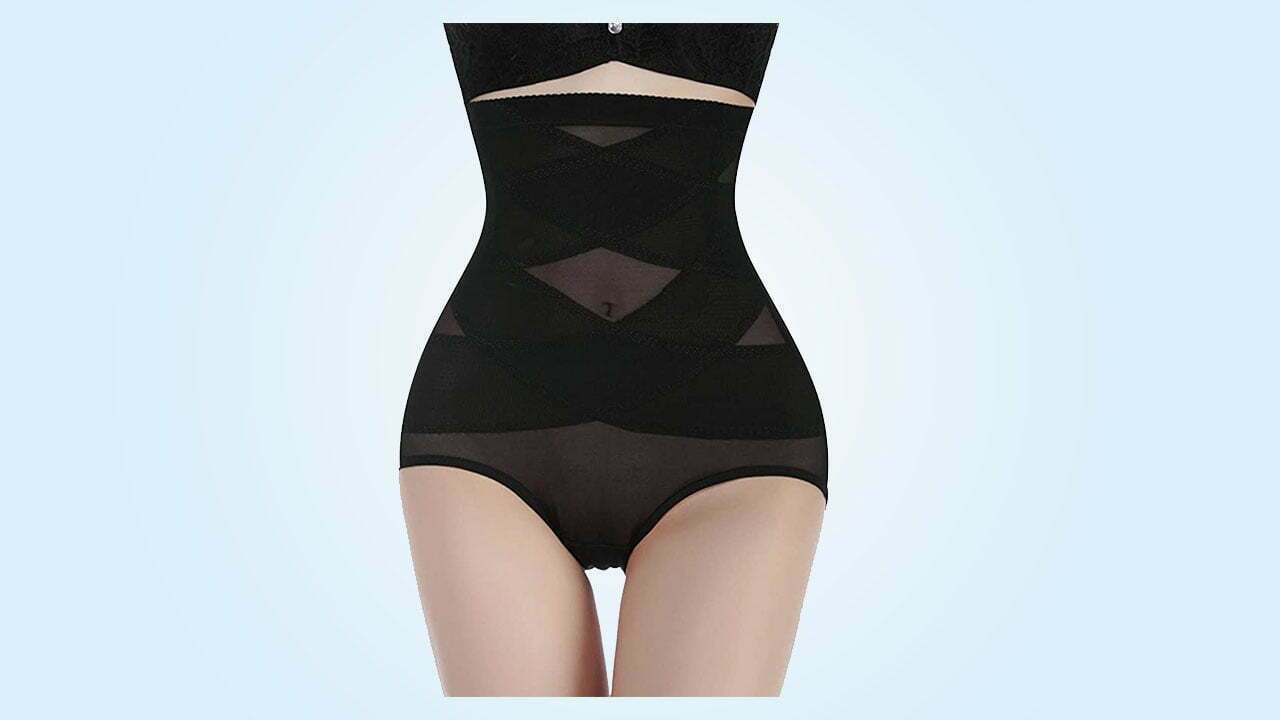 2.Nebility Women Butt Lifter Shapewear Hi-Waist Double Tummy Control Panty Waist Trainer Body Shaper