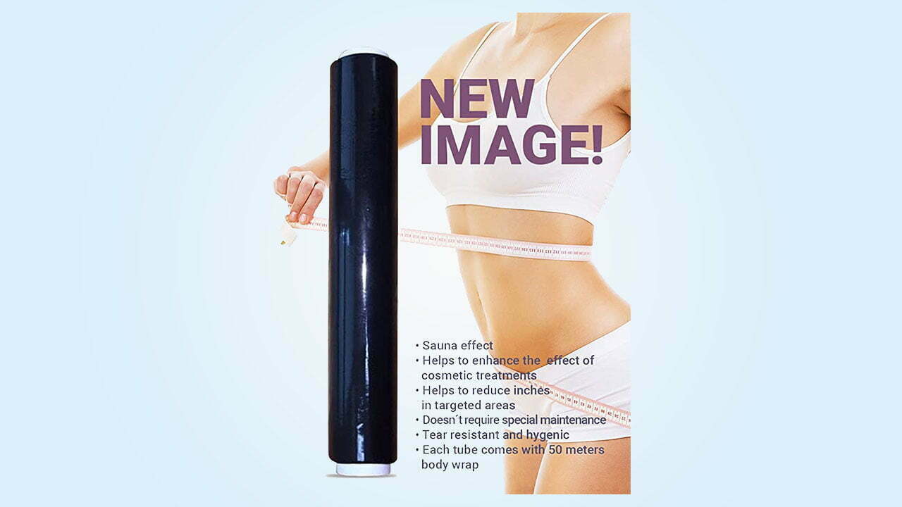 5.CURVEEZ Weight Loss Contouring Slimming Plastic Wrap for Fat Burner, Waist Trimmer. Stomach Wraps for Weight Loss plus Lose Weight Fast for Women. Improves Appearance of Cellulite.